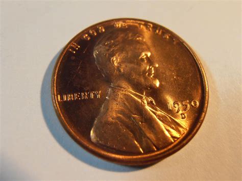 1950 D Lincoln Cent BU Attractive Coin For Sale Buy Now Online