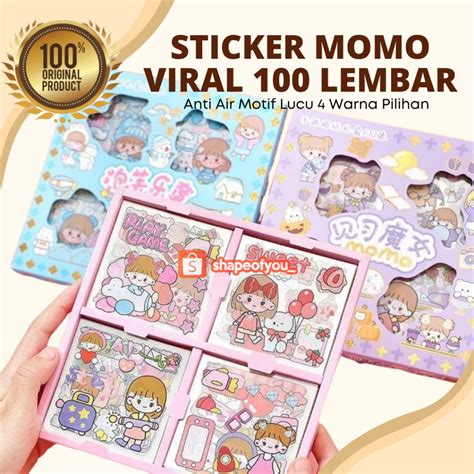 Jual 100 Lembar Stiker Waterproof Sticker Botol Minum Tumblr Viral Lucu