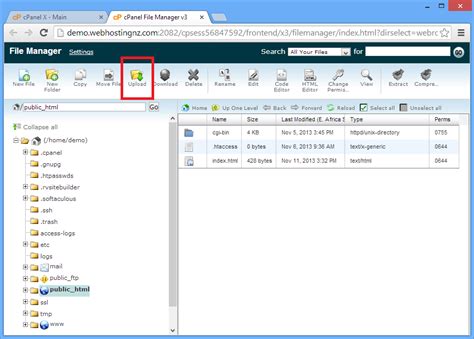 Irish Web Servers How Do I Upload My Site In File Manager In CPanel