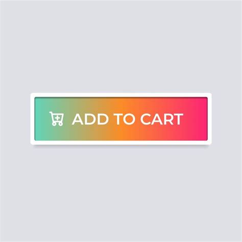 Premium Vector | Add to cart button rectangle website design element