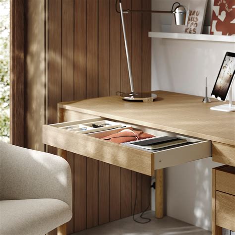 Tonstad Desk Oak Veneer 140x75 Cm Ikea