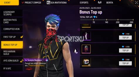 Cara Dapatkan Scorpio Bandana Free Fire Ff Esportsku