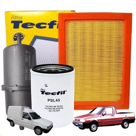 Kit Filtro Óleo Comb E Ar Fiat Fiorino 1 5 8v 00 02 Álcool