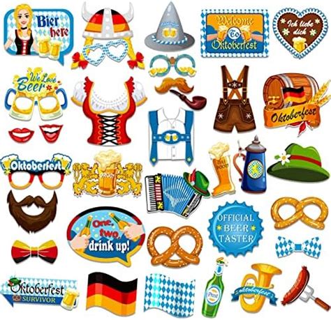 Amazon Howaf Pcs Oktoberfest Photo Booth Props Set German Beer