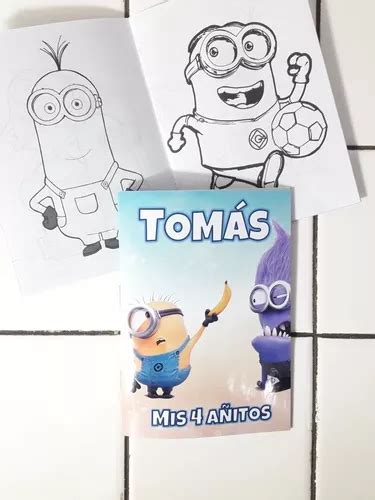 Bolsitas Libritos Colorear Y Lapices X Minions En