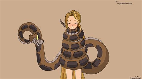 Request Rapunzel Meets Kaa By Cinnamonsnakes On Deviantart