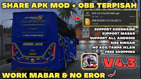 Rilis Mod Apk Obb Unlimited Bussid V Support Mabar Tanam