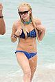 Lindsay Lohan Blue Bikini At The Beach Photo Bikini