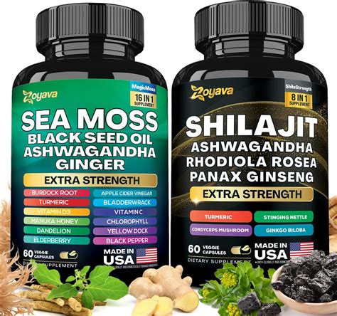 Amazon Zoyava Dynamic Vitality Bundle Sea Moss And Shilajit