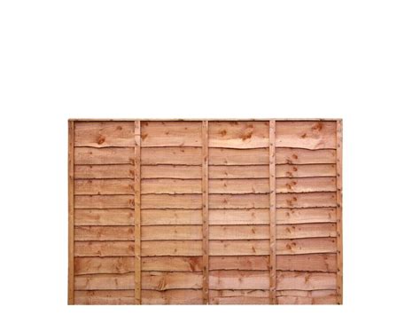 Ft Wide Overlap Waney Edge Fence Panels Pressure Treated Fencing