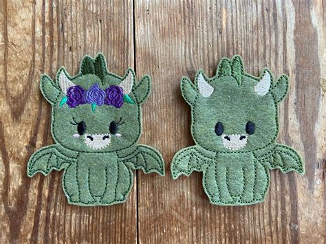 Dragon Finger Puppets Felt Finger Puppets Pretend Play Felt Etsy