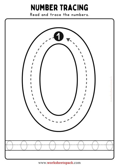 Tracing Numbers 0 10 Free Printable Worksheetspack