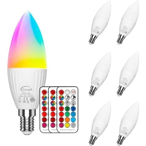 Huiya Ampoule Led E Rgb Blanc Froid K W Quivalent W Ampoule De