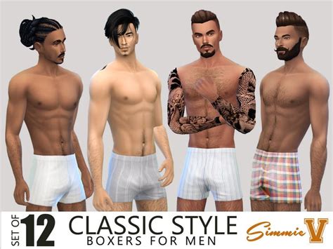 Simmiev Classic Boxers For Men Sims Male Clothes Sims The Sims