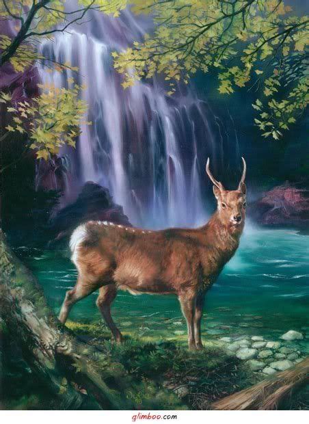 Cerfs Biches Faons Chevreuils En Peinture Et Illustrations Abraham G