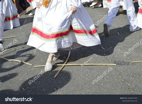 Traditional Basque Dance During Carnival Basque Stock Photo 2182253793 ...