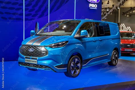 Ford E Transit Custom All Electric Van Presented At The Hannover Iaa Transportation Motor Show