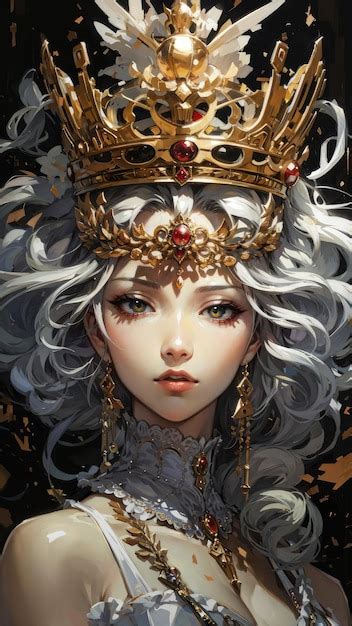 Premium Ai Image Anime Queen With A Crown