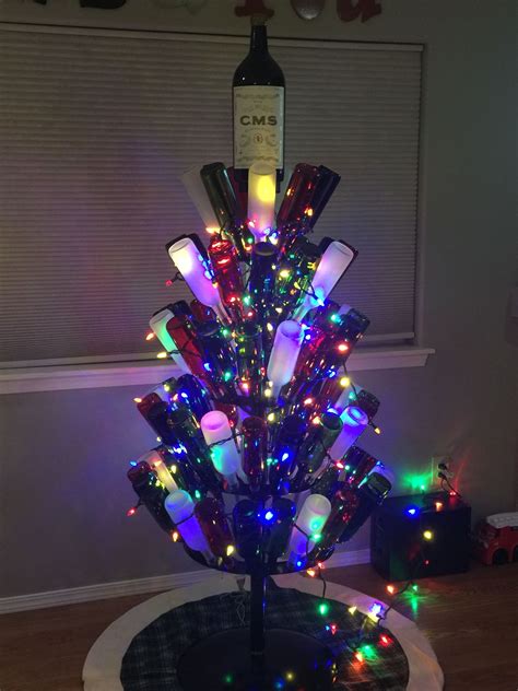 Wine Bottle Christmas Tree Wine Barrel Crafts Wine Bottle Christmas