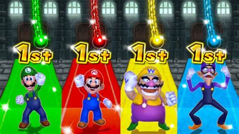 Mario Party 9 Minigames Mario Vs Luigi Vs Wario Vs Waluigi Master