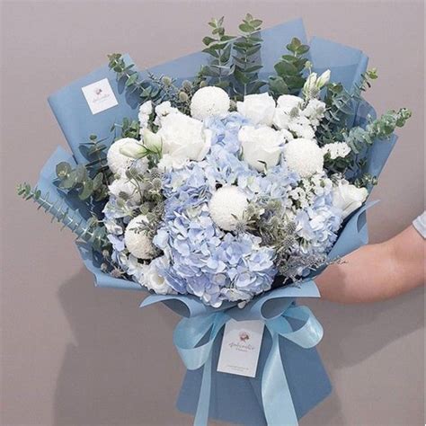 Jual Hydrangea Bouquet Bucket Buket Bunga Wisuda Ultah Kado Fresh