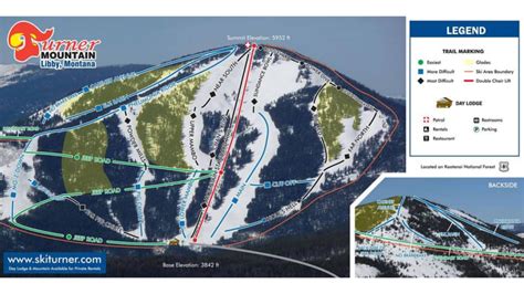 Turner Mountain Ski Map And Resort Information Free Piste Map