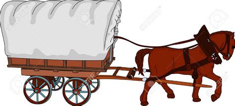 horse and covered wagon clipart - Clipground