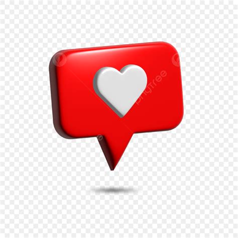 Instagram Like Button Vector Hd Images, 3d Instagram Like Button Love Heart Icon, 3d Instagram ...