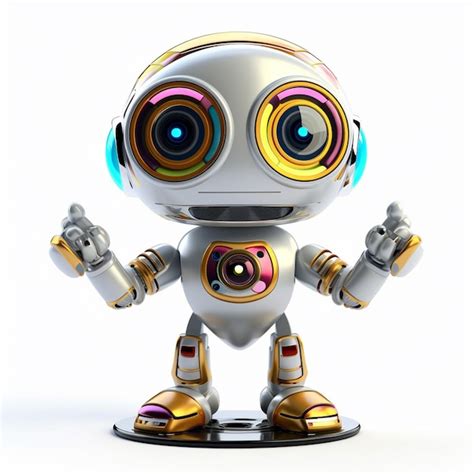 Premium Photo | Cute robot illustration