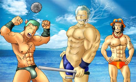 Rule 34 3boys Gay Human Male Male Only Multiple Males One Piece Portgas D Ace Roronoa Zoro