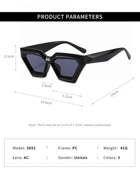 2024 New Fashion Thick Frame Rhombus Sunglasses High End Irregular Senior Sense Sunglasses