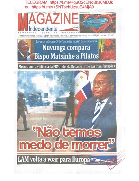 Mo Ambique Para Todos Seman Rio Magazine Independente