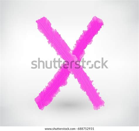 Grunge Letter X Vector Cross Sign Stock Vector Royalty Free 688752931