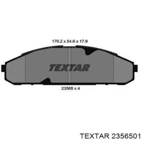 2356501 Textar передние тормозные колодки