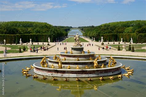 Bassin Et Parterre De Latone Grande Perspective Et Grand Canal Dans Le