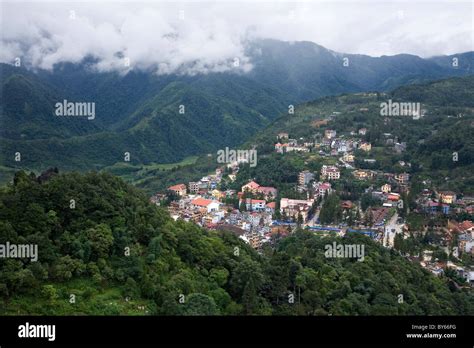 Aerial view. Sapa, Lao Cai province, Vietnam Stock Photo - Alamy