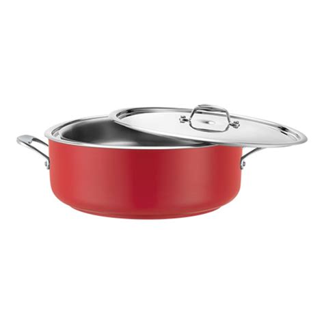 Pujadas Bain Marie Pan Rood 3 7 Liter Compleet Met Binnen Pan