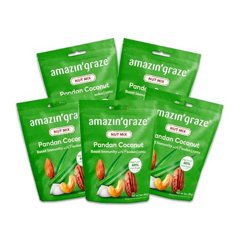 Amazon Nut Mix Pandan Coconut Flavor Sweet Lightly Salted