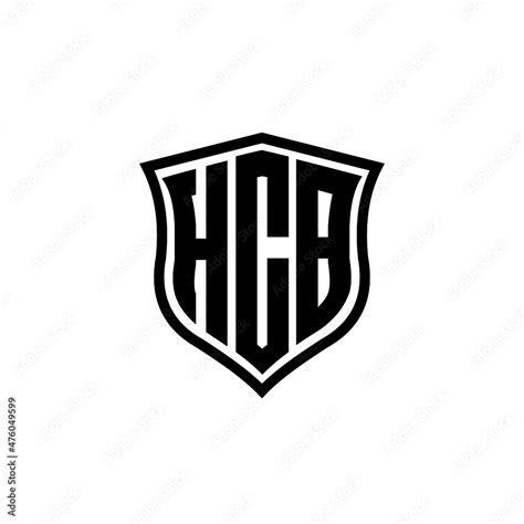 HCB letter logo design with white background in illustrator, vector ...