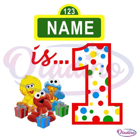 Sesame Street First Birthday Svg