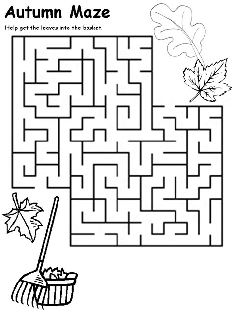 Fall Mazes Printable