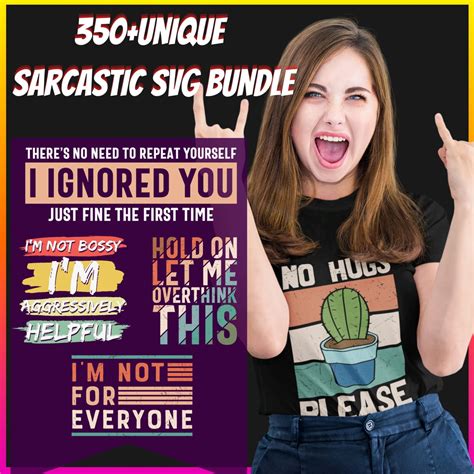 350unique Sarcastic Svg Bundle Podbundle