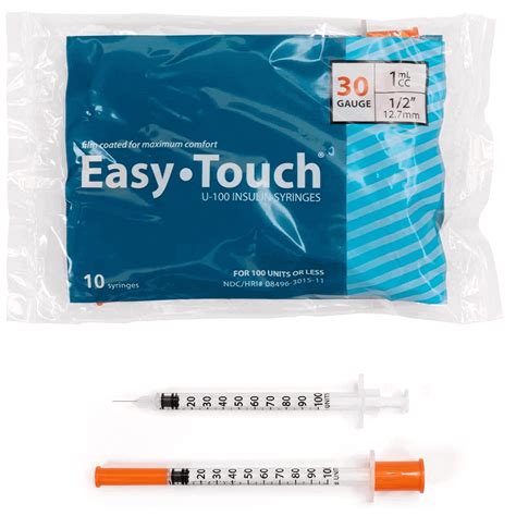 Easy Touch Insulin Syringes 30g