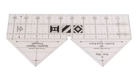 Ruler Grids 45 60 90 Grados Doble Tira Acrílico Transparen Cuotas