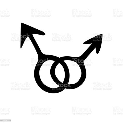 Vector Two Crossed Symbols Of Mars Male Gender Symbols In Doodle Style