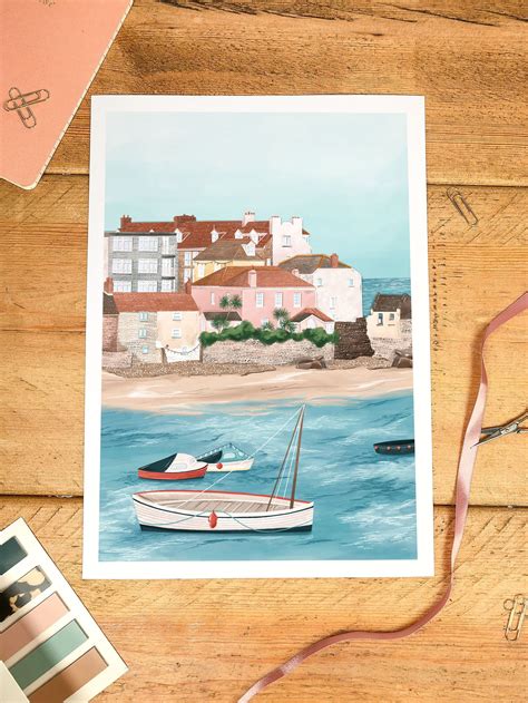 St Ives art print Cornwall art St Ives art print St Ives | Etsy