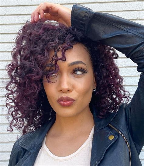 20 Purple Hair Color Ideas With All Shades And Tints Of Purple Curly Purple Hair Dark Purple