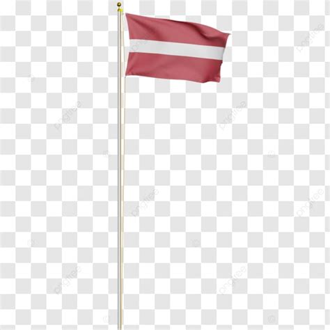 Latvia Flag Waving With Post Transparent Latvia Flag Waving With Pole