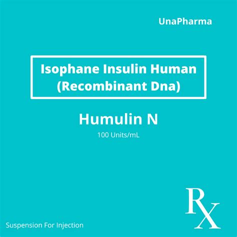 Humulin N Isophane Insulin Human Rdna 100units Ml Suspension For Sc