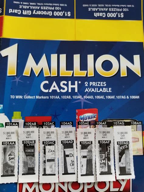 Safeway Monopoly $1 Million Cash 7 of 8 Ticket Pieces (2018) | #1918726572